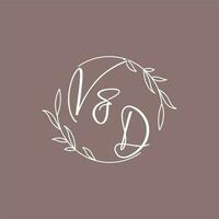 VD wedding initials monogram logo ideas vector