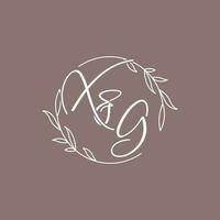 XG wedding initials monogram logo ideas vector