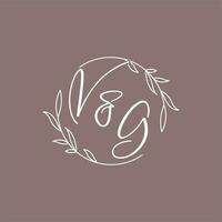 VG wedding initials monogram logo ideas vector