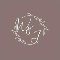 WJ wedding initials monogram logo ideas vector