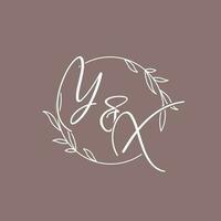 YX wedding initials monogram logo ideas vector