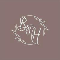 BH wedding initials monogram logo ideas vector