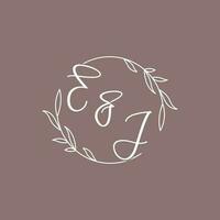 EJ wedding initials monogram logo ideas vector