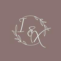 IX wedding initials monogram logo ideas vector