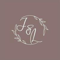 JL wedding initials monogram logo ideas vector