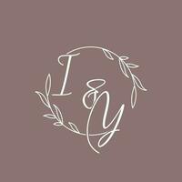 IY wedding initials monogram logo ideas vector