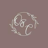 OC wedding initials monogram logo ideas vector