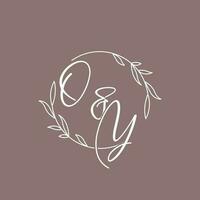 OY wedding initials monogram logo ideas vector