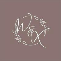 WX wedding initials monogram logo ideas vector