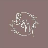 bm Boda iniciales monograma logo ideas vector