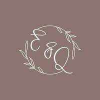 eq Boda iniciales monograma logo ideas vector