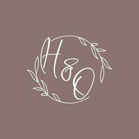 Ho Boda iniciales monograma logo ideas vector