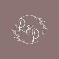RP wedding initials monogram logo ideas vector