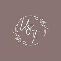 UF wedding initials monogram logo ideas vector