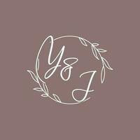 YJ wedding initials monogram logo ideas vector