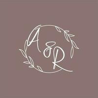 AR wedding initials monogram logo ideas vector