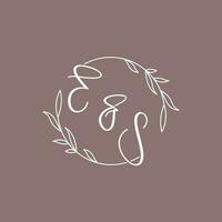 es Boda iniciales monograma logo ideas vector