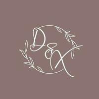 DX wedding initials monogram logo ideas vector