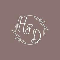 hd Boda iniciales monograma logo ideas vector