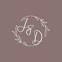 JD wedding initials monogram logo ideas vector