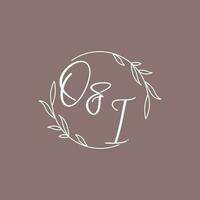 OI wedding initials monogram logo ideas vector