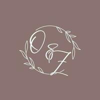 OZ wedding initials monogram logo ideas vector