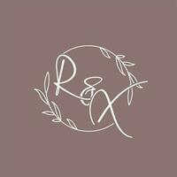 RX wedding initials monogram logo ideas vector