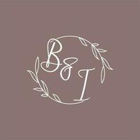 BI wedding initials monogram logo ideas vector