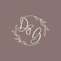 DG wedding initials monogram logo ideas vector