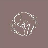 qu Boda iniciales monograma logo ideas vector