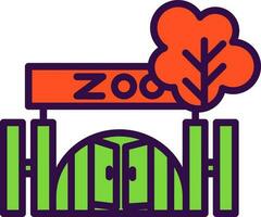 diseño de icono de vector de zoológico