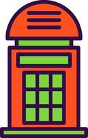 Phone booth Vector Icon Design