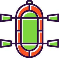 Rafting Vector Icon Design