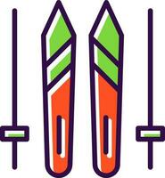 esquí palos vector icono diseño