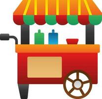 Food cart Vector Icon Design