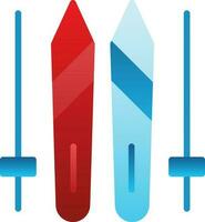 Ski sticks Vector Icon Design