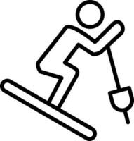 Skiing Vector Icon Design