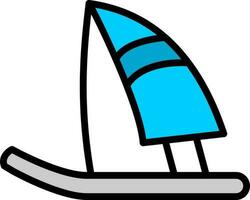 diseño de icono de vector de windsurf