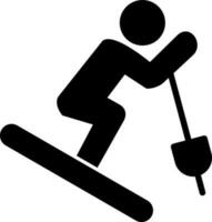 diseño de icono de vector de esquí