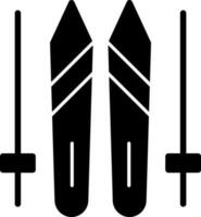 Ski sticks Vector Icon Design