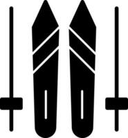 Ski sticks Vector Icon Design