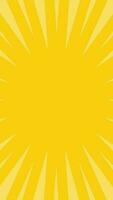 Yellow Sun burst perfect looping animation portrait background video