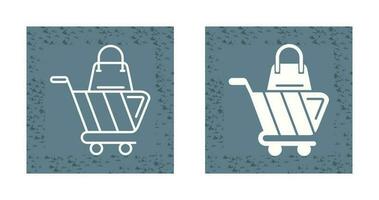 icono de vector de carrito de compras