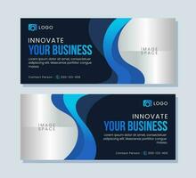 Gradient wave banner template design vector