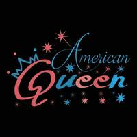 American Queen T-shirt Design vector