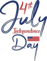 4th July Independence Day T-shirt Design vector