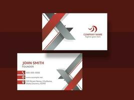 Horizontal business card with front and back presentation. vector