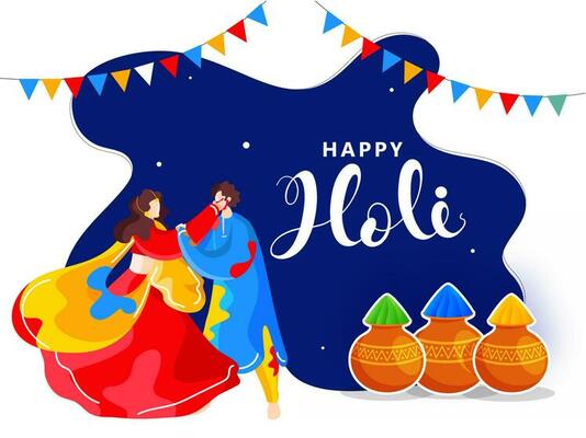 Happy Holi Celebration Background.