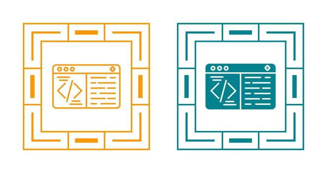 icono de vector de codificación