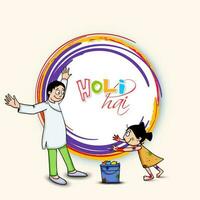 Festival of Colors, Happy Holi Concept. vector